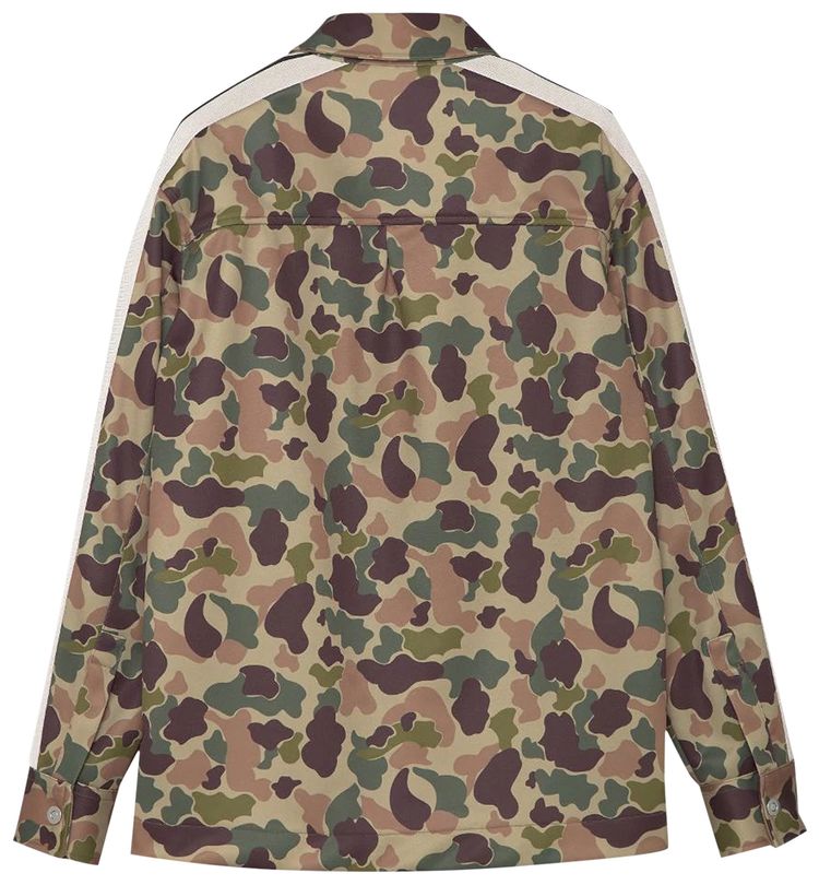 Palm Angels Camo Track Shirt MilitaryWhite