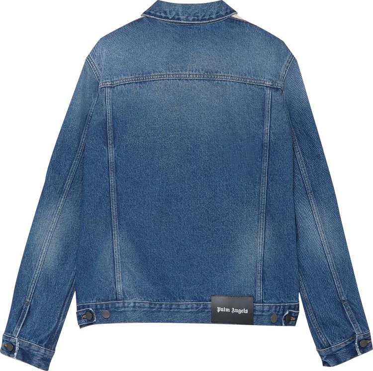 Palm Angels Track Denim Jacket Light Blue