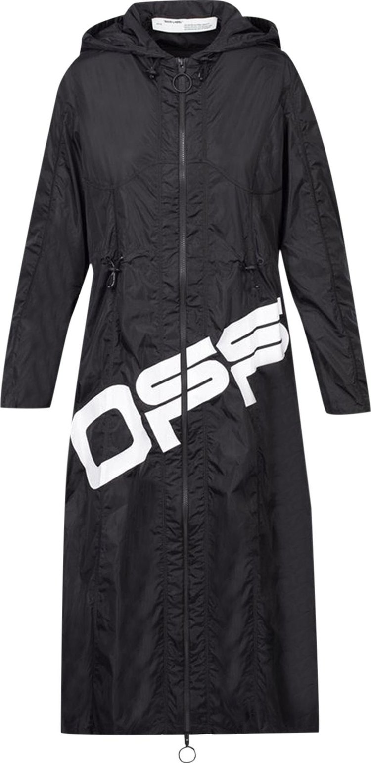 Off-White Multi-Detail Coulisse Raincoat 'Black'