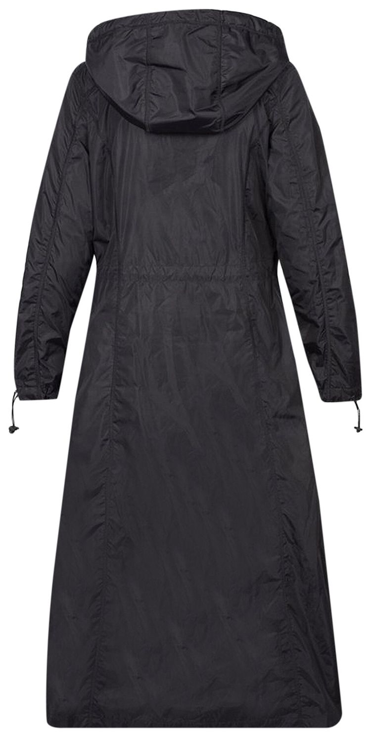 Off White Multi Detail Coulisse Raincoat Black