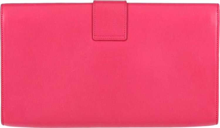 Saint Laurent Y Ligne Leather Clutch Bag Pink