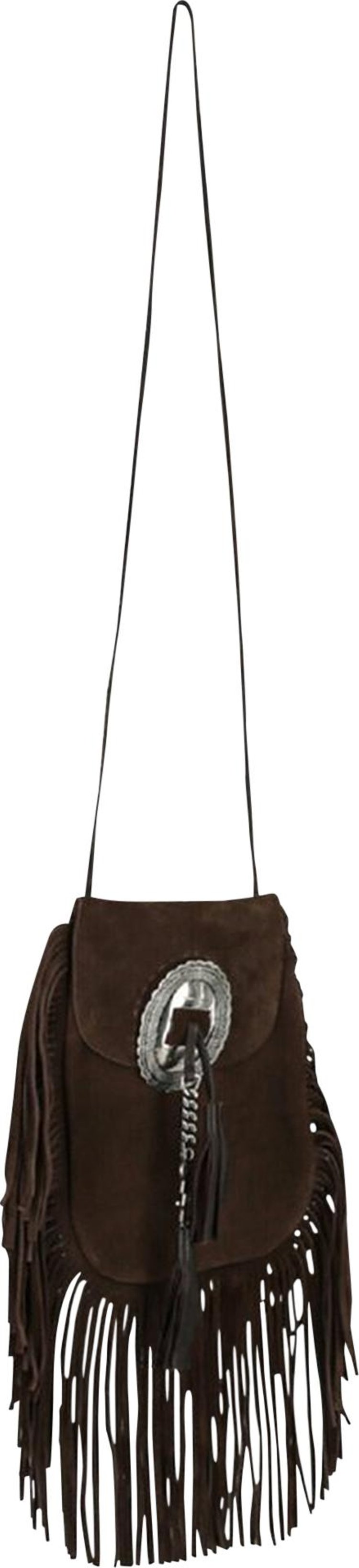 Saint Laurent Anita Fringe Crossbody Bag 'Brown'