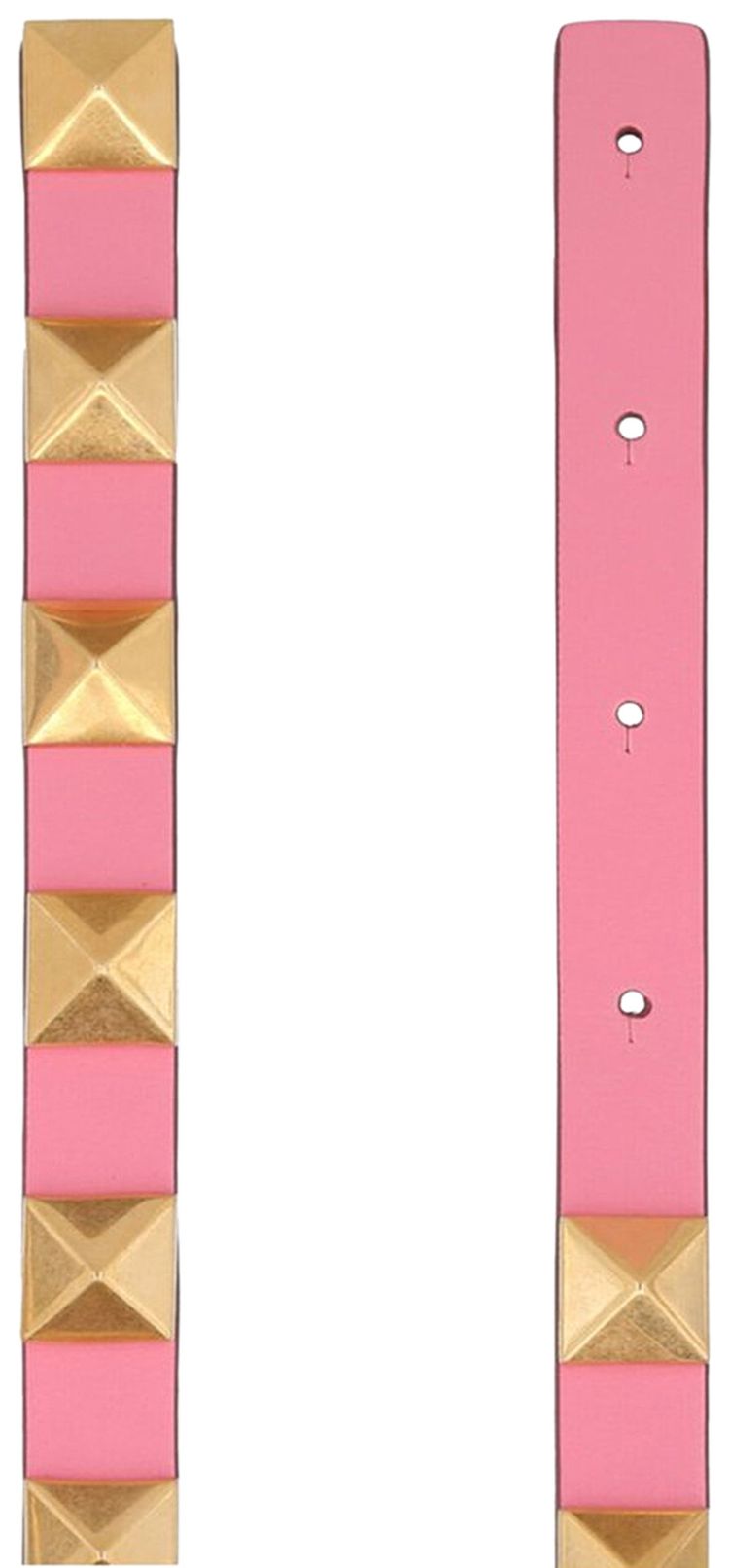 Valentino Roman Stud Leather Belt Pink