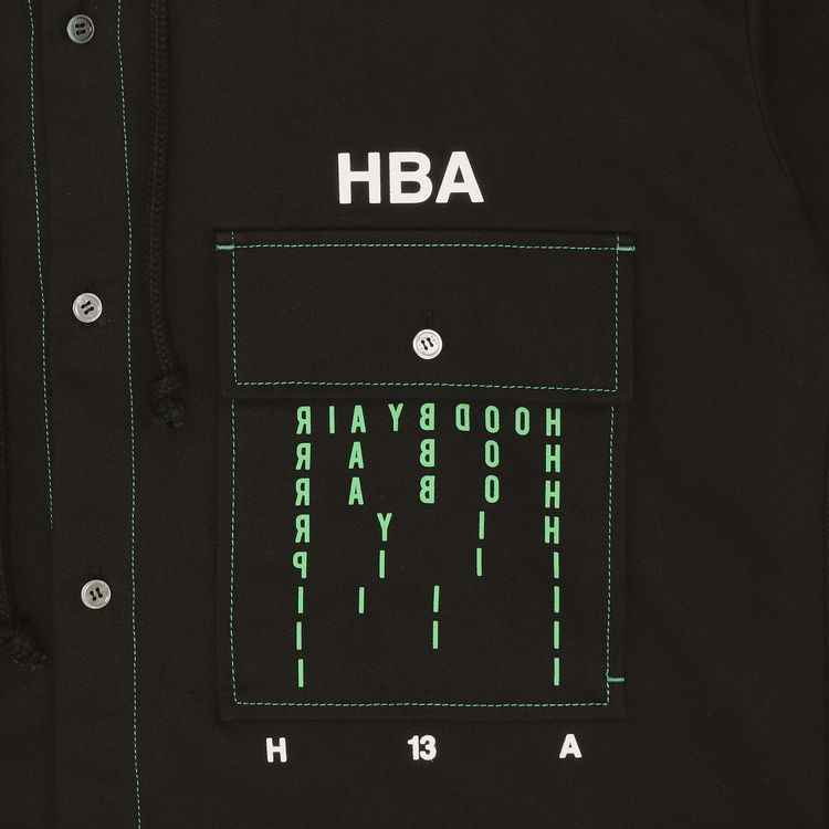 Hood By Air Hooded Trucker Sweatshirt Black