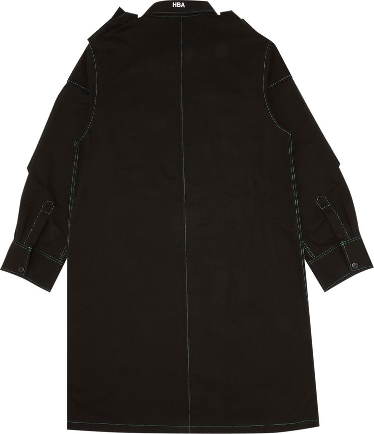 Hood By Air Twill Trench Black