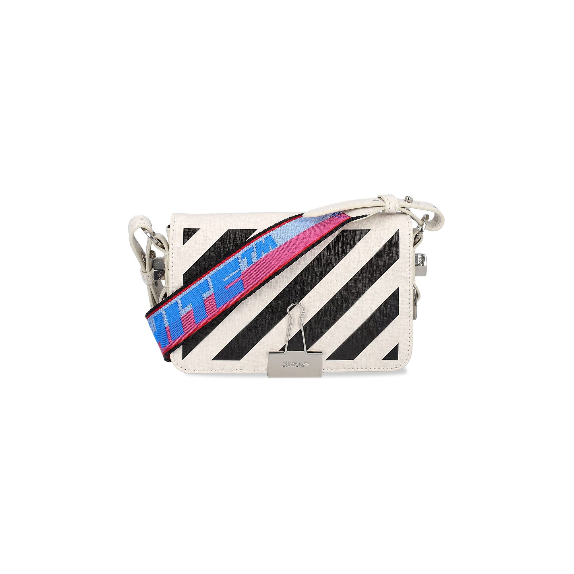Buy Off White Diag Mini Flap White Black OWNN019F21LEA0020110
