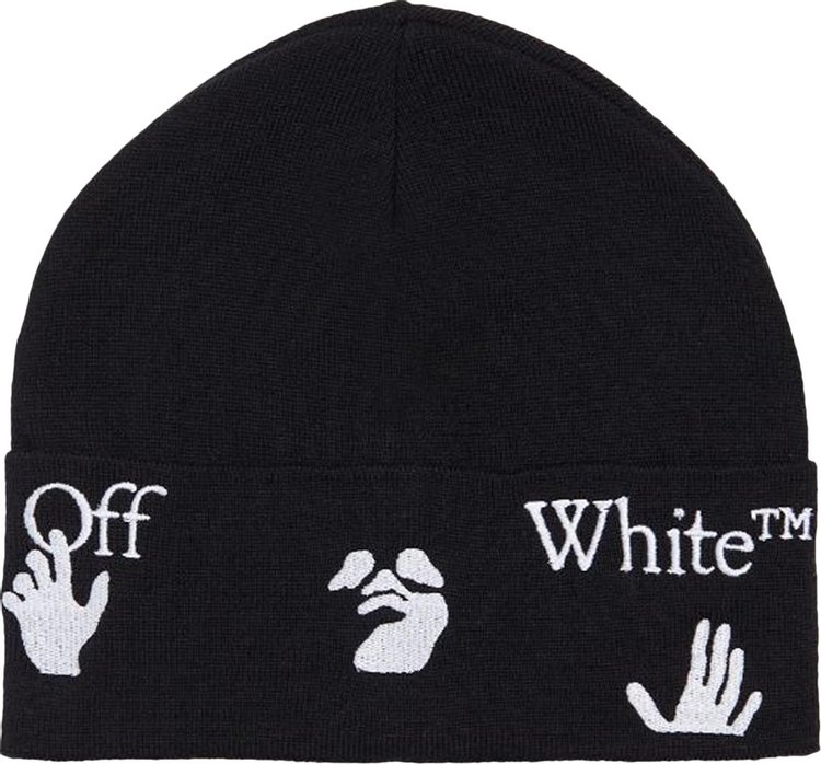Off-White Logo Beanie 'Black/White'