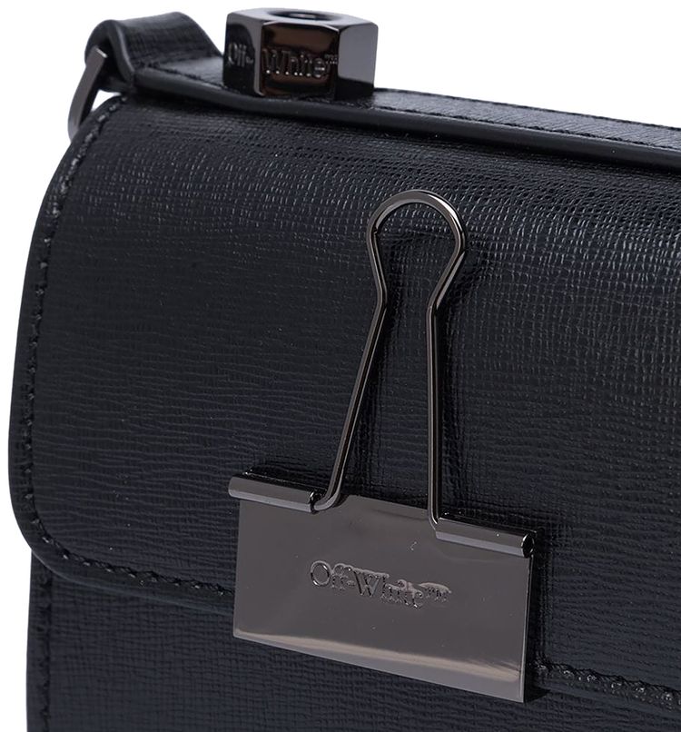 Off White Binder Crossbody Bag Black