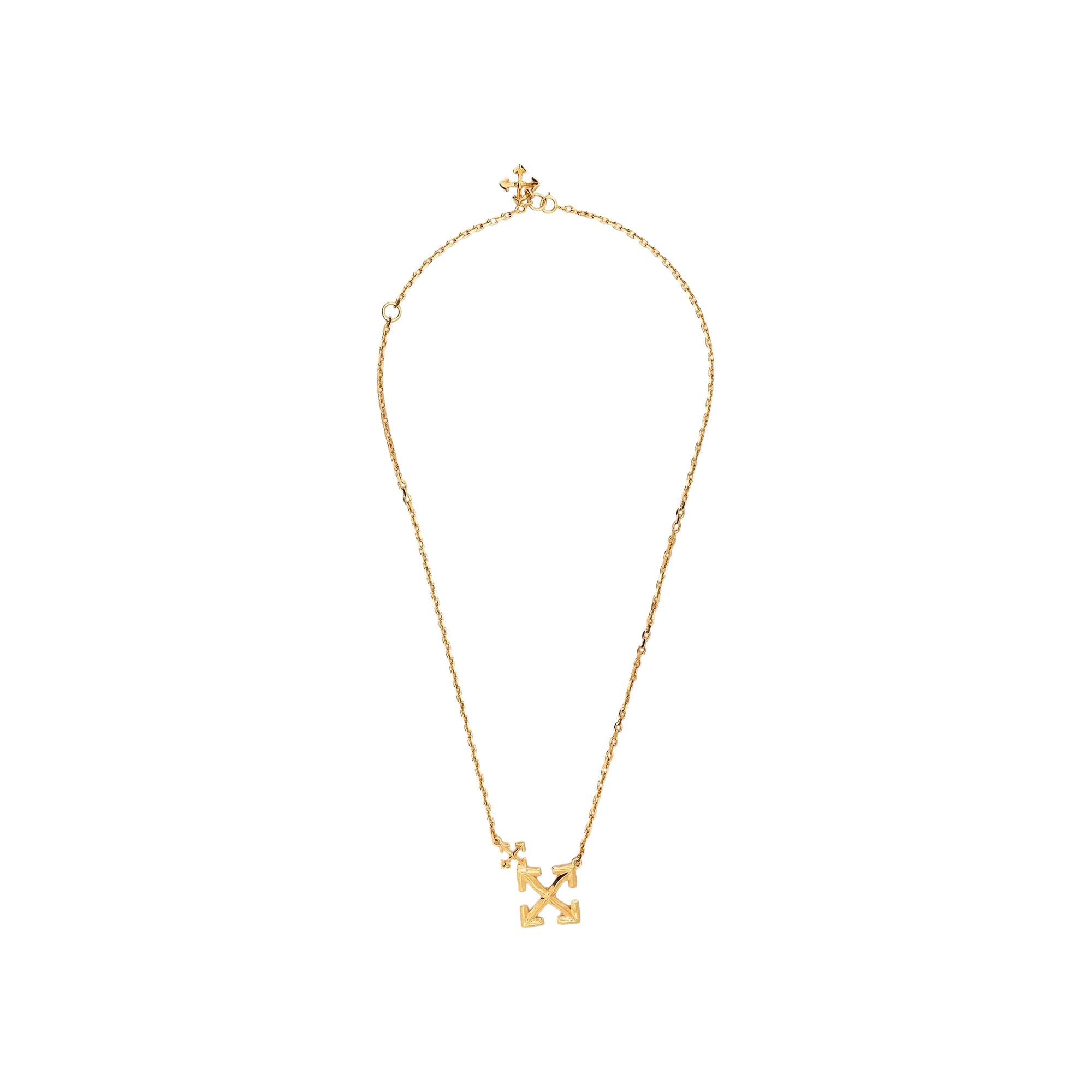 Buy Off-White Melted Arrow Necklace 'Gold