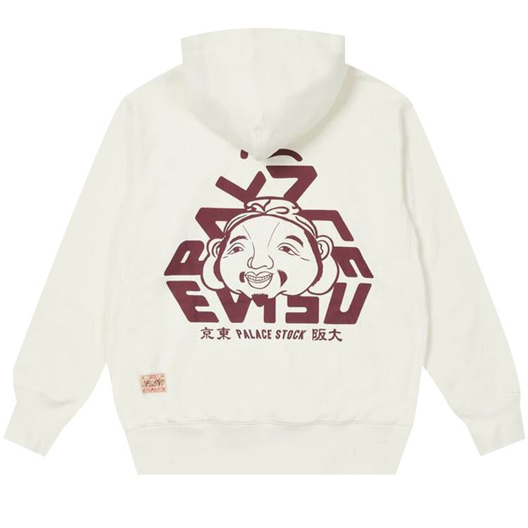 Palace x Evisu Tri Godhead Hood Egret