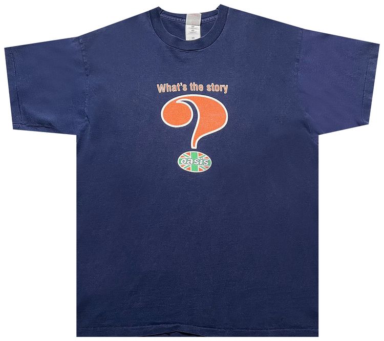 Vintage Oasis Whats The Story Tee Navy