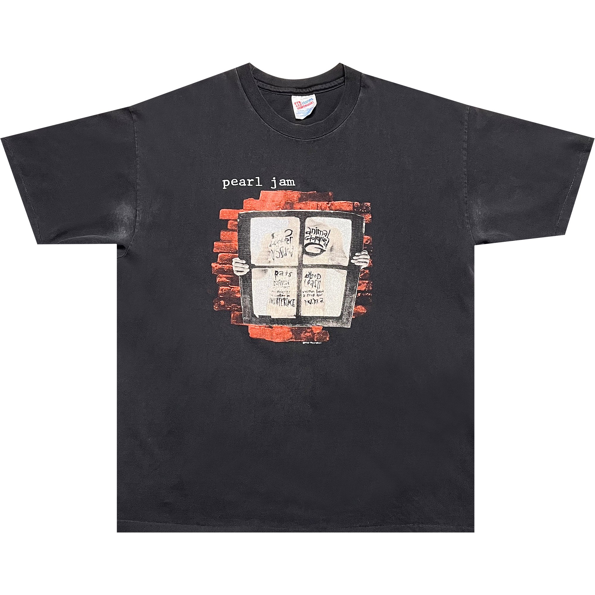 Buy Vintage Pearl Jam Window Pain Tee 'Faded Black' - 2903