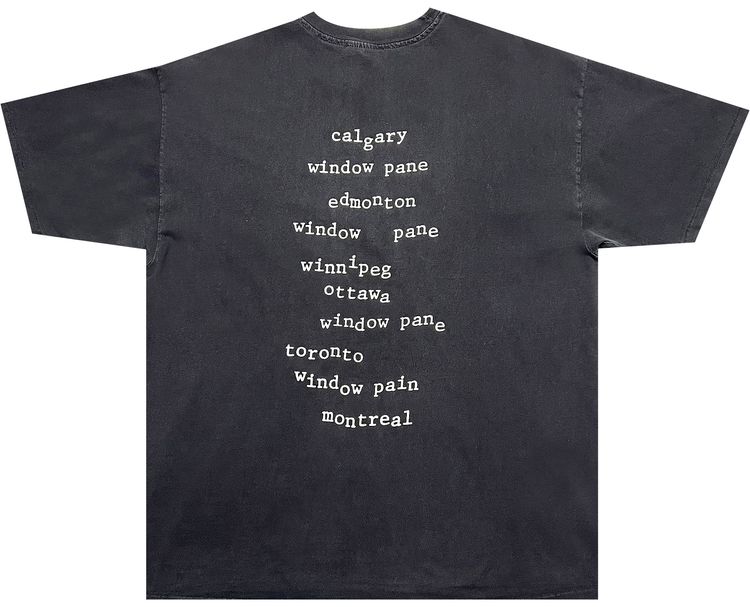 Vintage Pearl Jam Window Pain Tee Faded Black