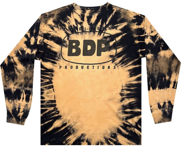 Vintage Boogie Down Productions Ghetto Music Long Sleeve Tee TanBlack