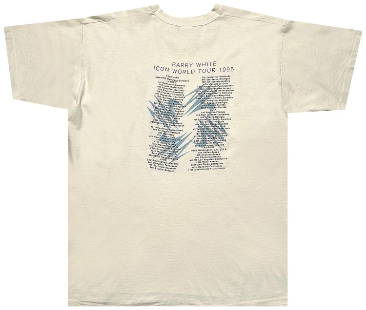 Vintage Barry White Icon World Tour Tee Off White
