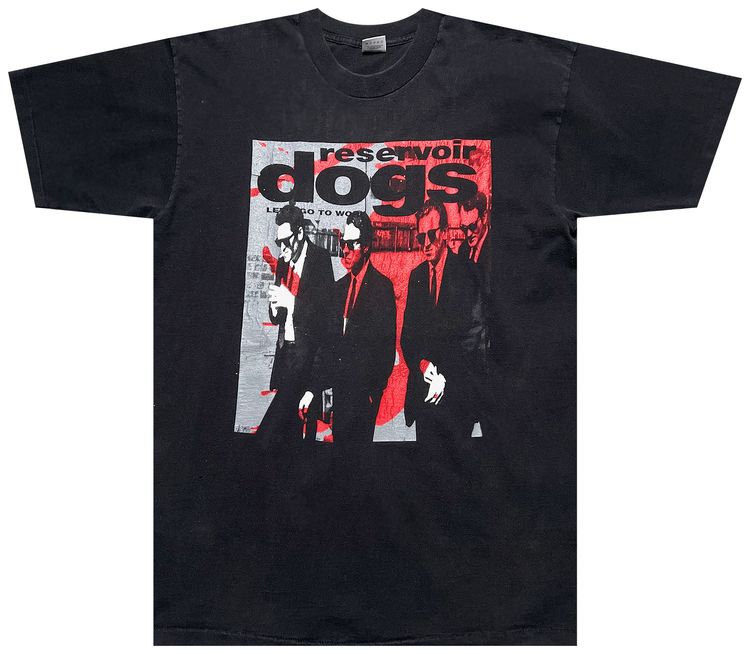 Vintage Reservoir Dogs Lets Go To Work Tee Black