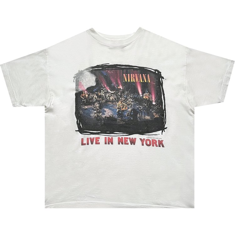 Vintage Nirvana Live In New York Tee 'White'