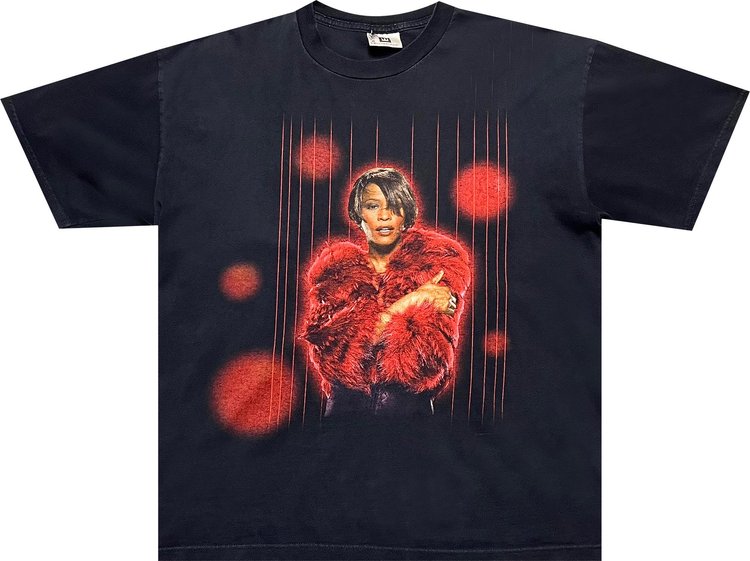 Vintage Whitney Houston My Love Is Your Love Tour Tee 'Faded Black'