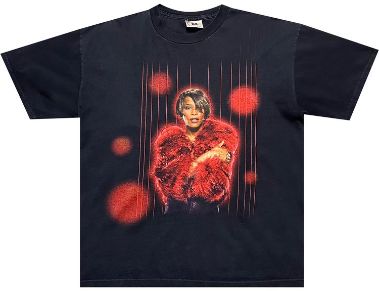 Vintage Whitney Houston My Love Is Your Love Tour Tee Faded Black