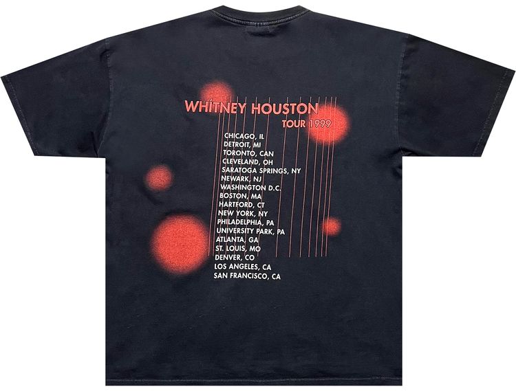 Vintage Whitney Houston My Love Is Your Love Tour Tee Faded Black