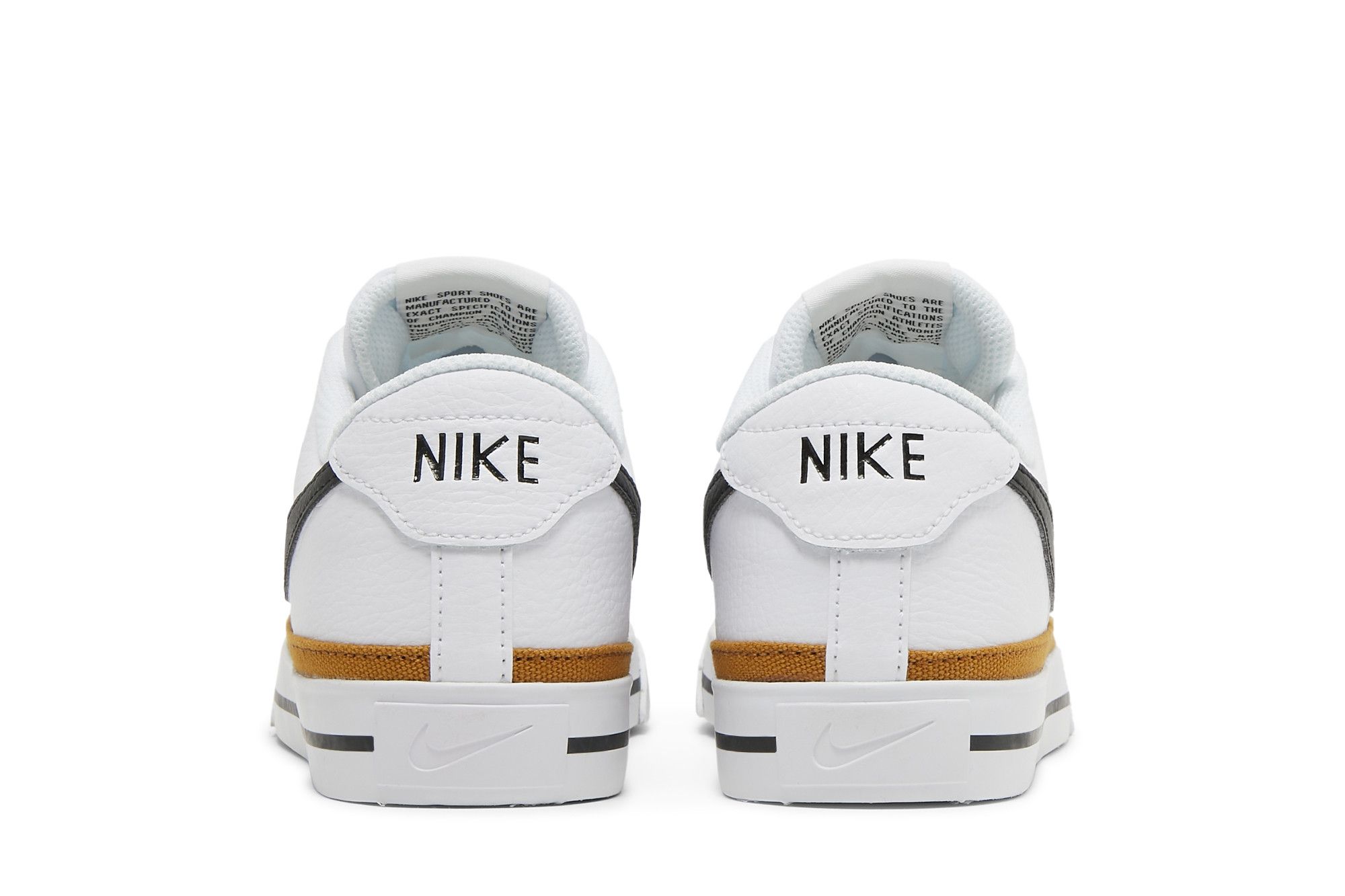nike court legacy white brown