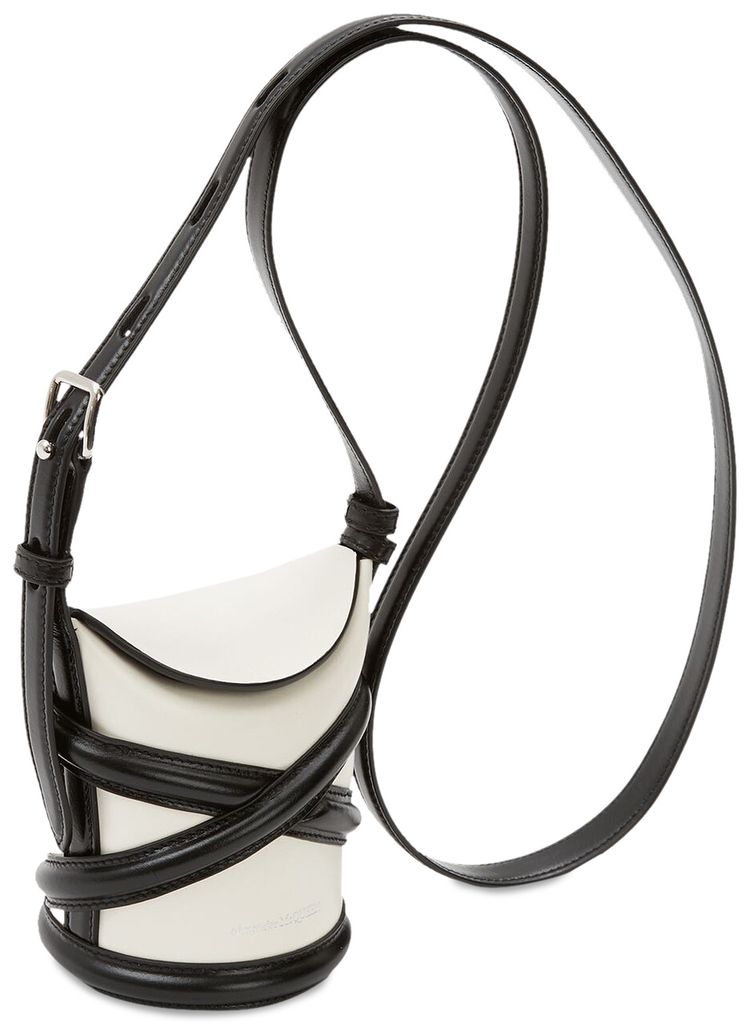 Alexander McQueen The Curve Mini Shoulder Bag IvoryBlack