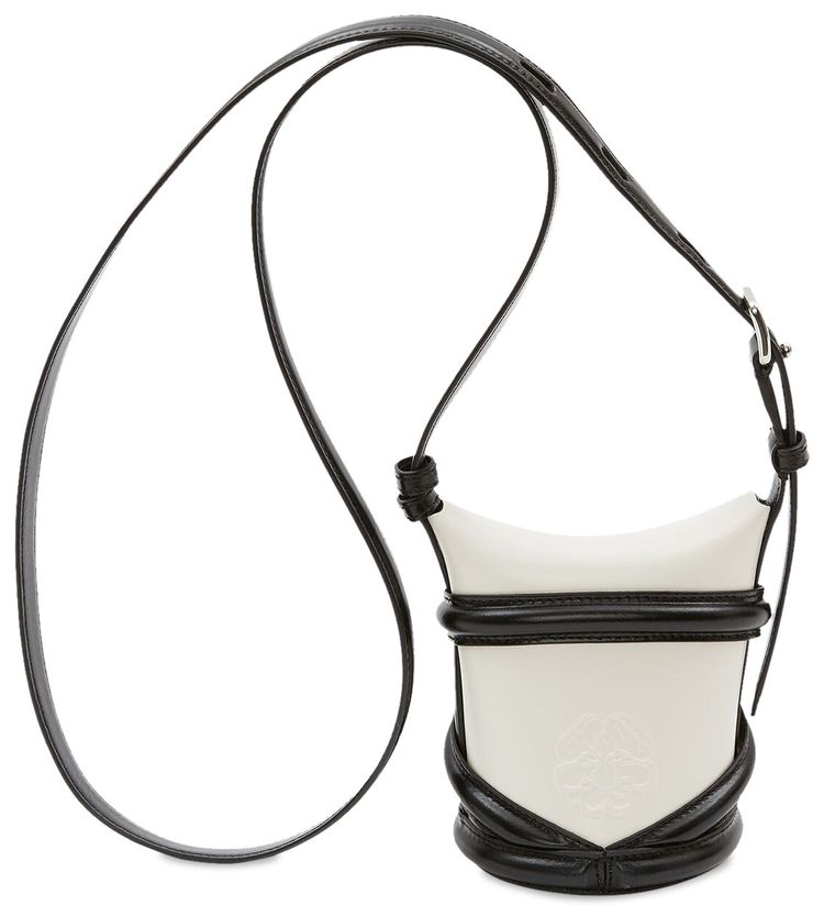 Alexander McQueen The Curve Mini Shoulder Bag IvoryBlack