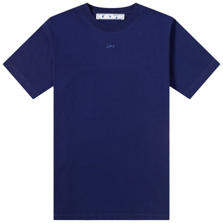 Off White Rubber Arrow Short Sleeve Slim Tee BlueBlue
