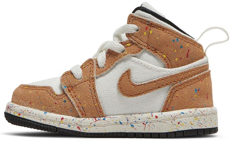 Air Jordan 1 Mid SE TD Brushstroke Paint Splatter