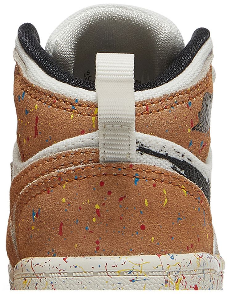 Air Jordan 1 Mid SE TD Brushstroke Paint Splatter