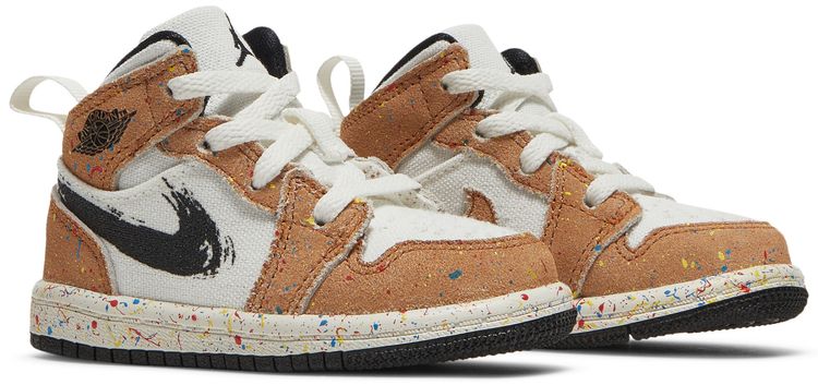 Air Jordan 1 Mid SE TD Brushstroke Paint Splatter