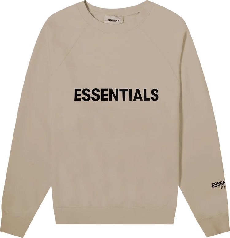 Buy Fear of God Essentials Crewneck Sweatshirt 'Tan' - 192SP202016F | GOAT