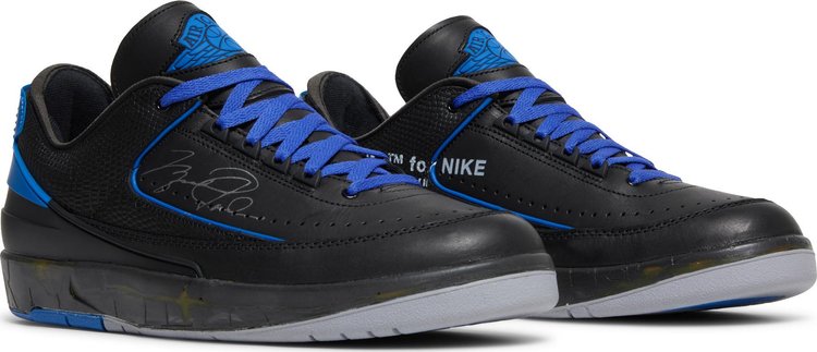 Off White x Air Jordan 2 Retro Low SP Black Varsity Royal