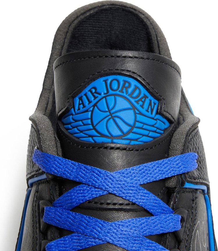 Off White x Air Jordan 2 Retro Low SP Black Varsity Royal