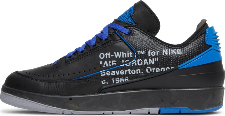 Off White x Air Jordan 2 Retro Low SP Black Varsity Royal