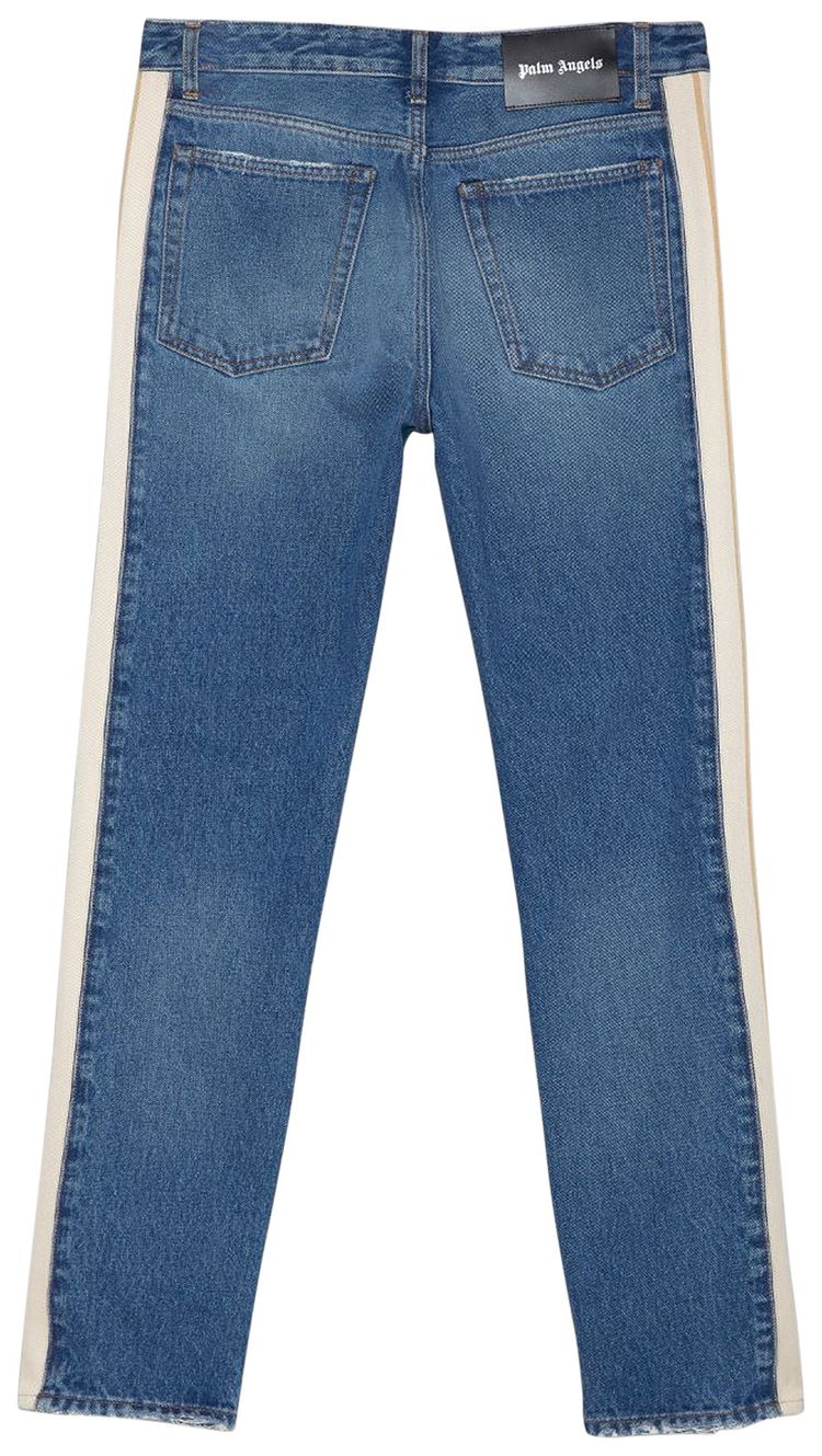 Palm Angels Track Denim Light BlueWhite