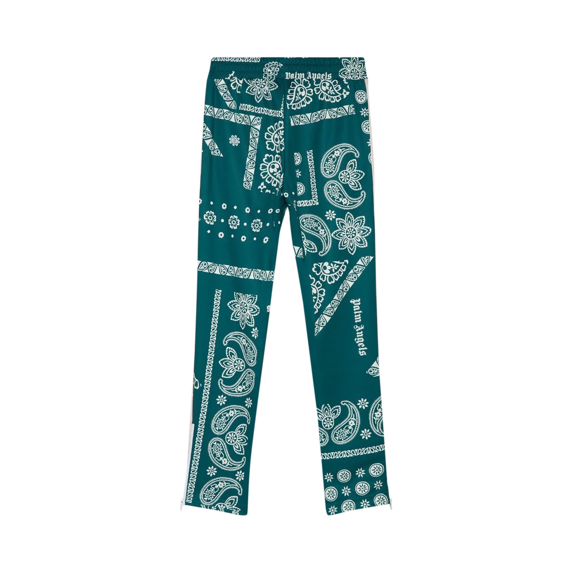Buy Palm Angels Bandana Track Pants Green White PMCA007F21FAB0055501 GOAT