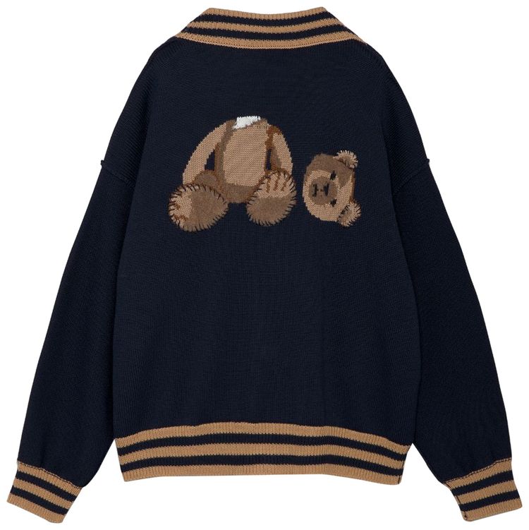 Palm Angels Bear Cardigan BlackBrown