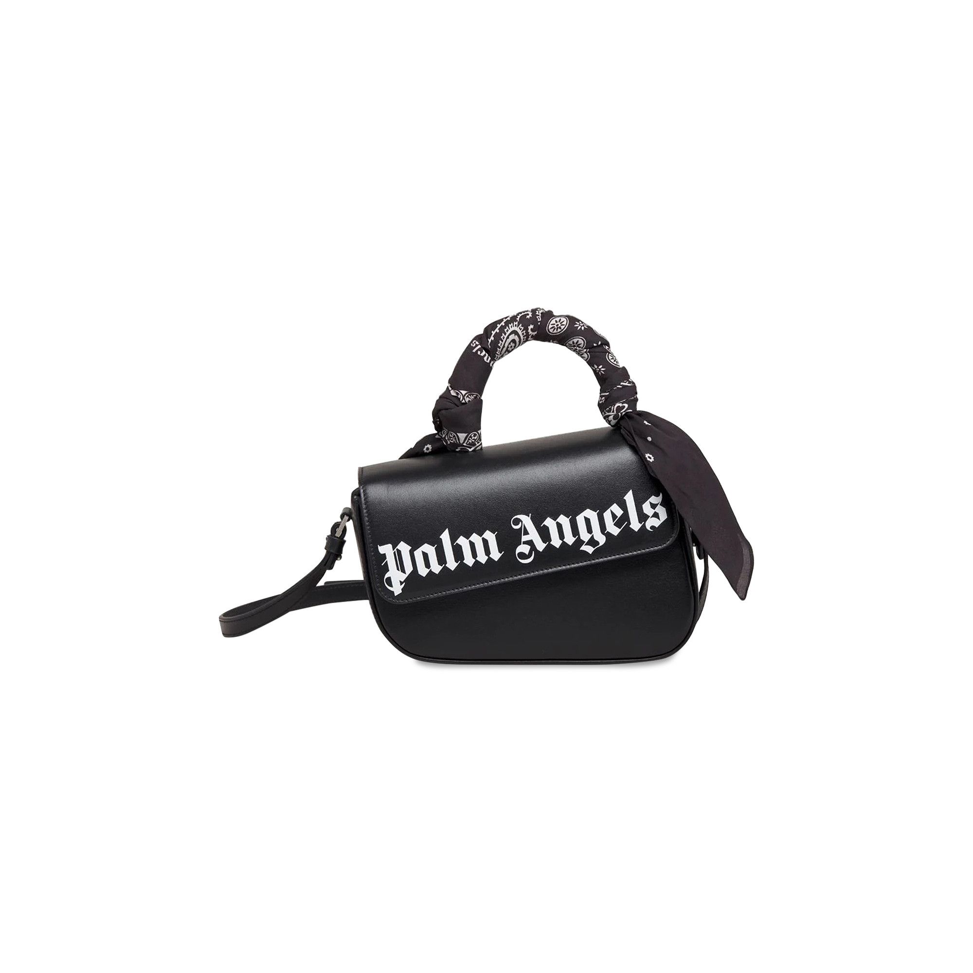 Buy Palm Angels Bandana Handle Crash Bag Black White