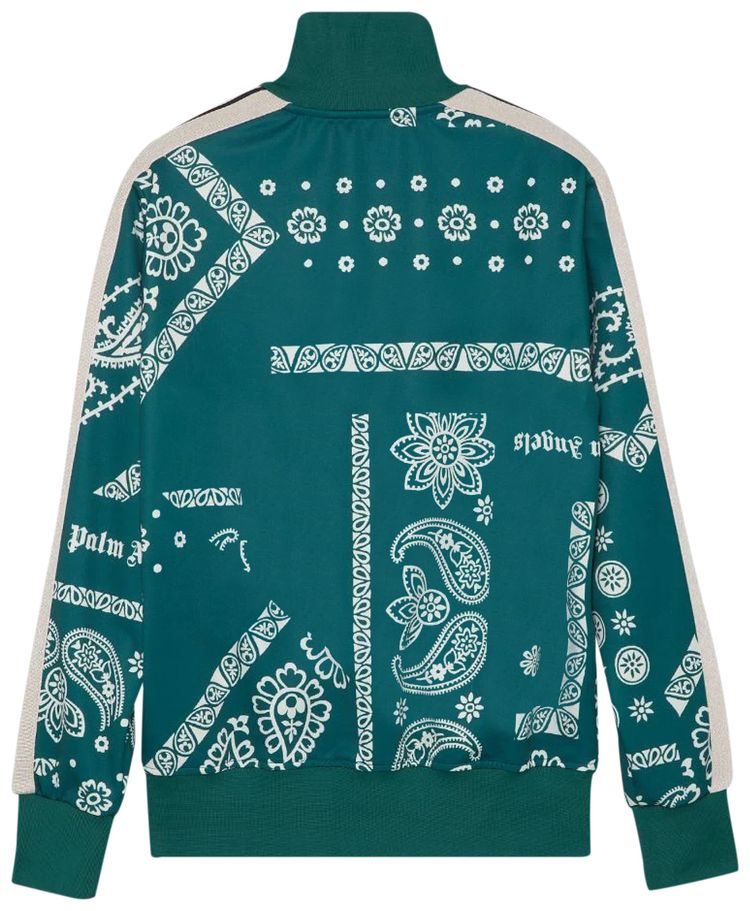 Palm Angels Bandana Track Jacket GreenWhite