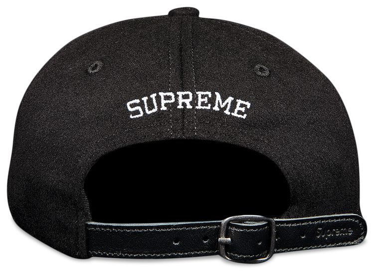 Supreme Wool S Logo 6 Panel Black
