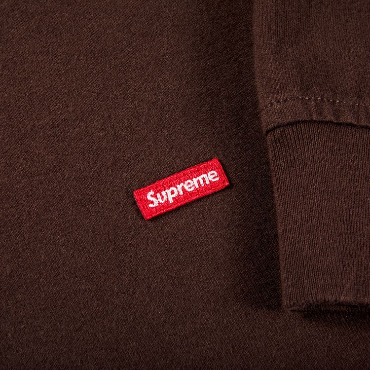 Supreme Small Box Long Sleeve Tee Dark Brown