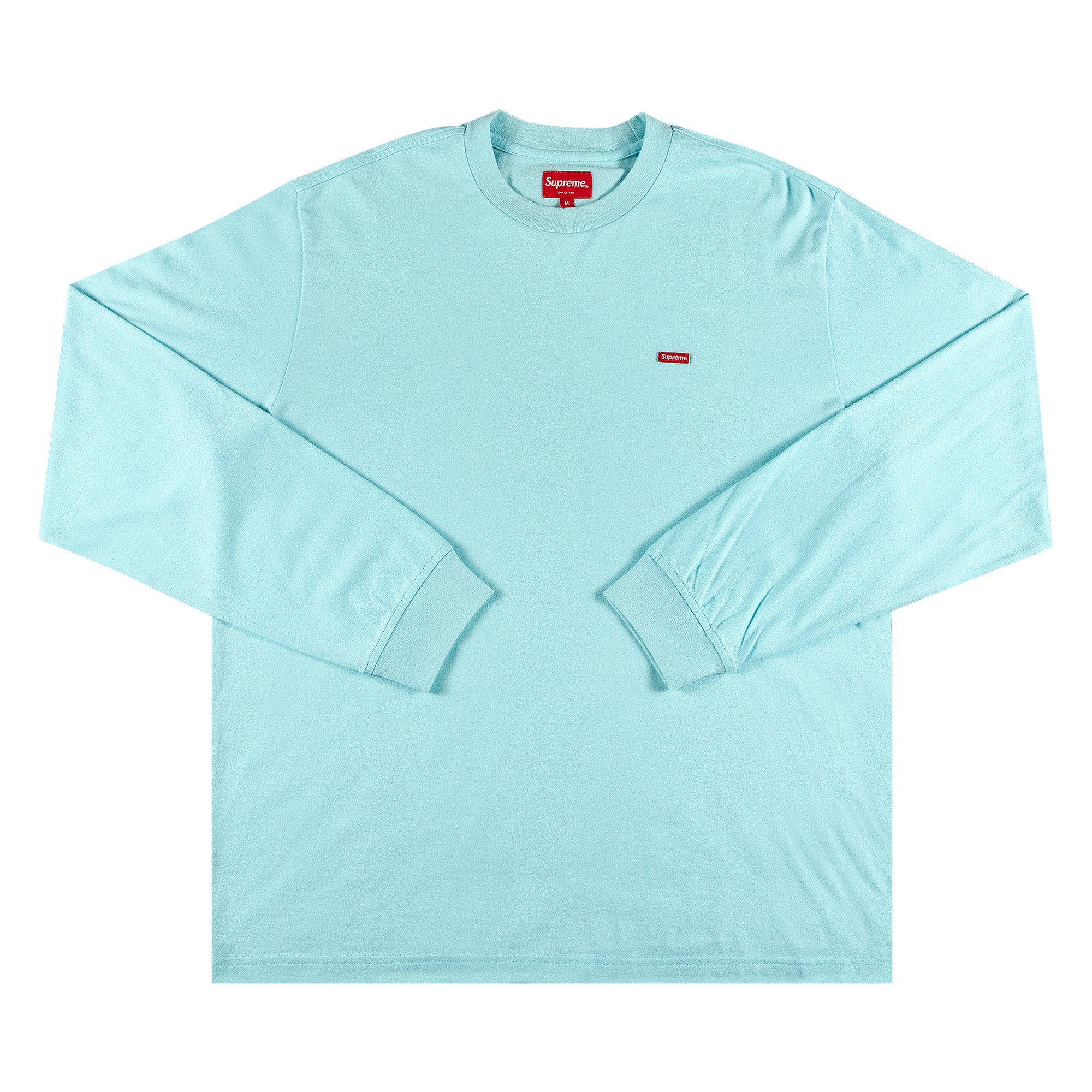 Buy Supreme Small Box Long-Sleeve Tee 'Cyan' - FW21KN31 CYAN | GOAT CA