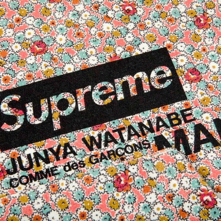 Supreme x Junya Watanabe x Comme des Garcons MAN Hooded Sweatshirt Pink Flowers