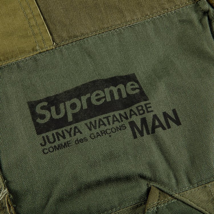 Supreme x Junya Watanabe x Comme des Garcons MAN Patchwork Puffy Jacket Olive