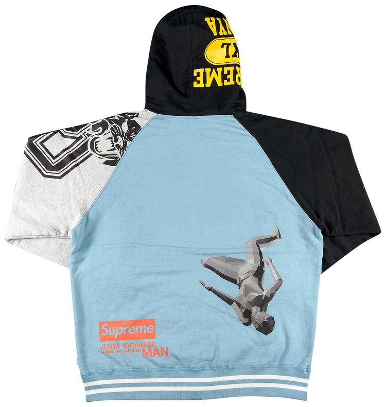 Supreme x Junya Watanabe x Comme des Garcons MAN Zip Up Hooded Sweatshirt Dusty Blue
