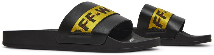 Off White Industrial Sliders Black Yellow