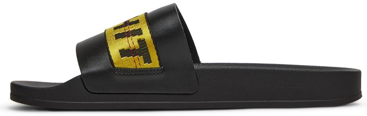 Off White Industrial Sliders Black Yellow