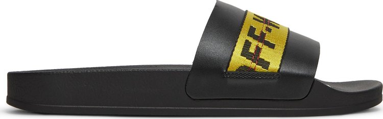 Off-White Industrial Sliders 'Black Yellow'