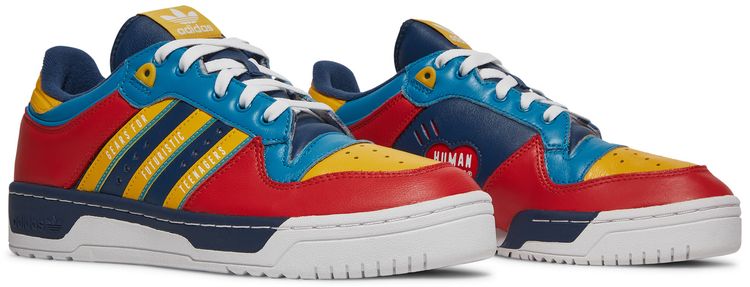 Human Made x adidas Rivalry Low Scarlet Aqua